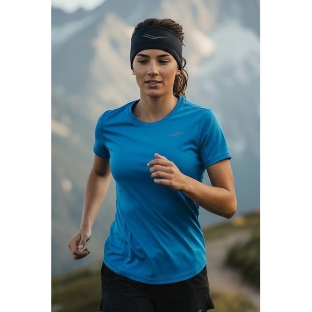 Saucony Running Marathon Unisex Hurricane Headband Black One Size Reflective